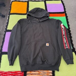 Carhartt Hoodie jacket sweater black mens small